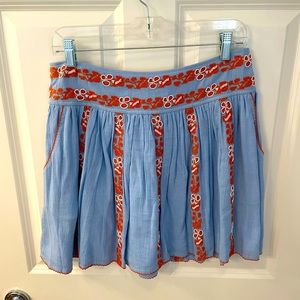 Embroidered Tory Burch skirt